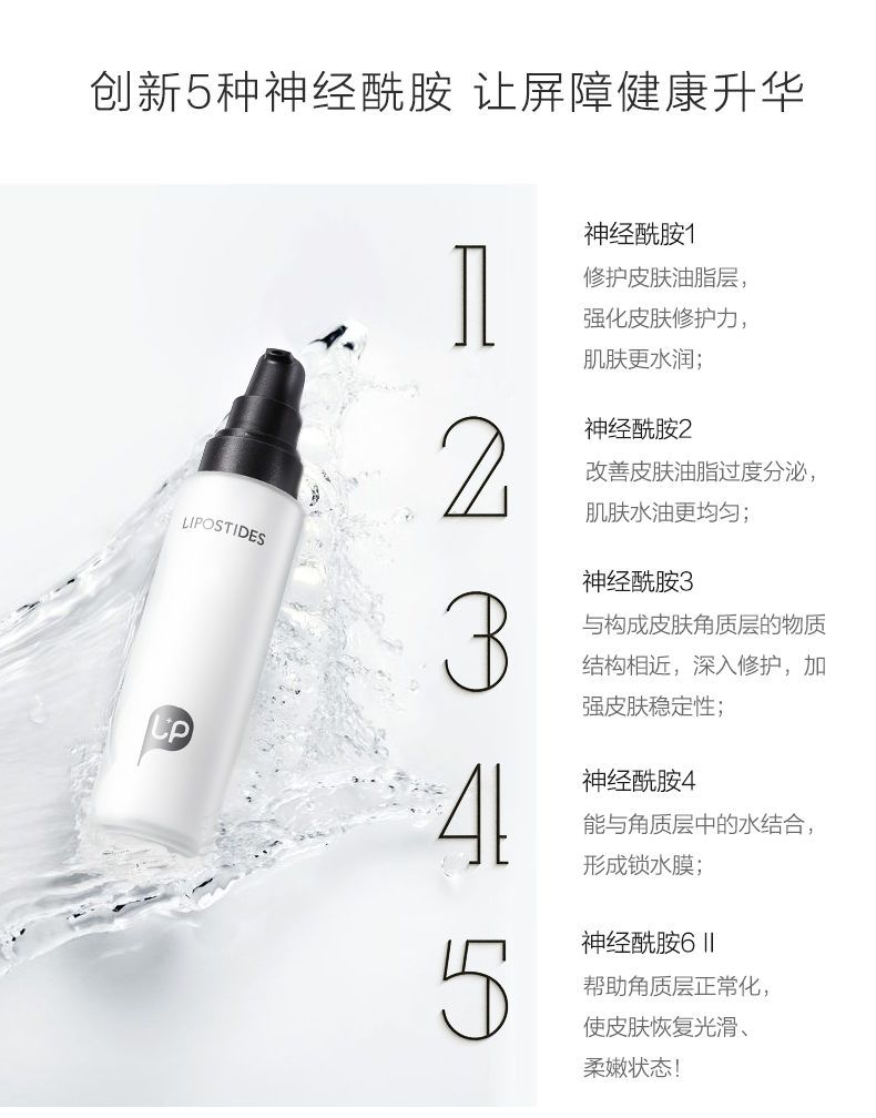 丽普司肽旗舰店丽普司肽神经酰胺修护乳液 补水保湿水乳修护角质层清爽不油腻3