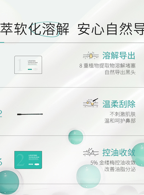 丽普司肽去黑头鼻贴无撕拉不伤肤