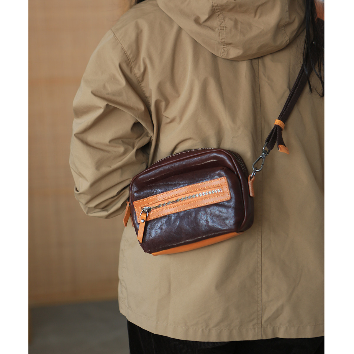 布谷森林文艺男女包狂飙张颂文同款斜挎包真皮胸包单肩斜挎包B302,淘宝优惠券,粉丝福利购,淘宝优惠卷