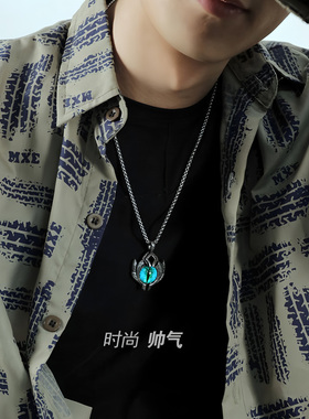 恶魔之眼男士项链长款送男友潮男