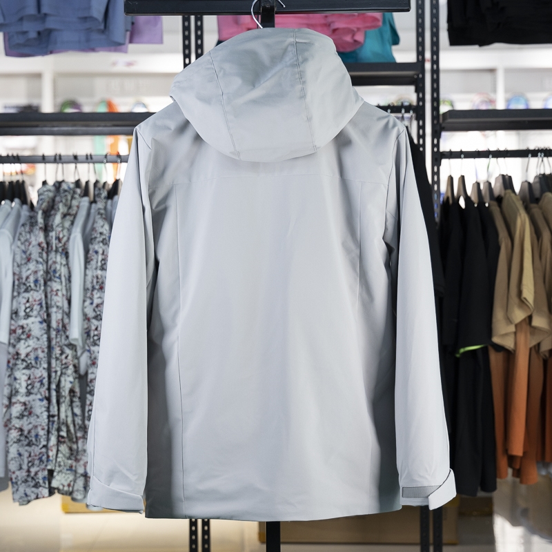 李宁三合一运动风衣男子2024冬季健身系列加绒连帽外套AWBU007 - 图3