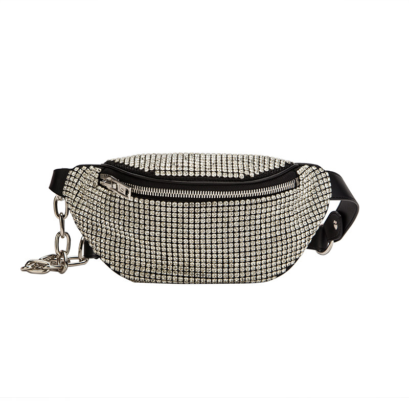 aw大王2021新款胸包女链条水钻包包 莱卡迪箱包女士包袋