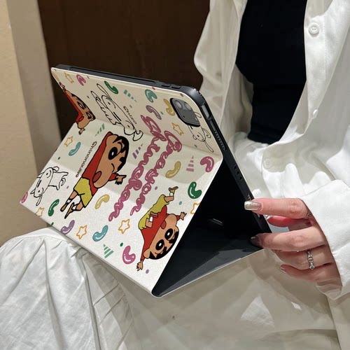 超创意书本式适用2025ipad11a16平板保护套第10代8/9代10.2寸air45翻盖mini67卡通小新pro11Air11软壳9.7全包 - 图2