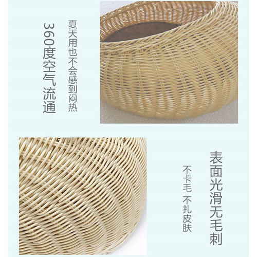 四季通用猫窝藤编夏季凉爽猫床可水洗泰迪小狗窝睡觉半封闭宠物窝 - 图2