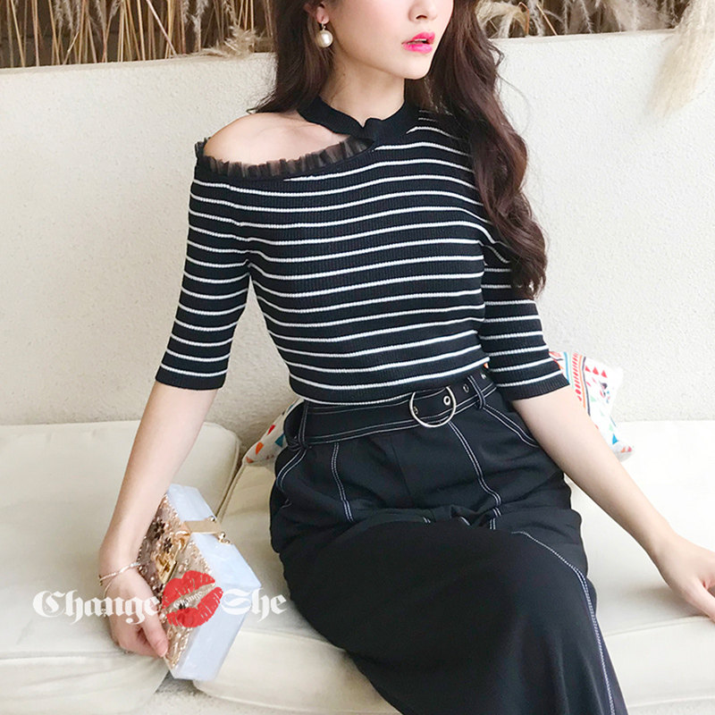 千细change she2020夏季新品阔腿裤 changeshe休闲裤