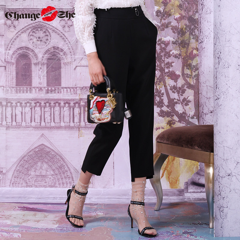 change she千细2020新款高腰休闲裤 changeshe休闲裤