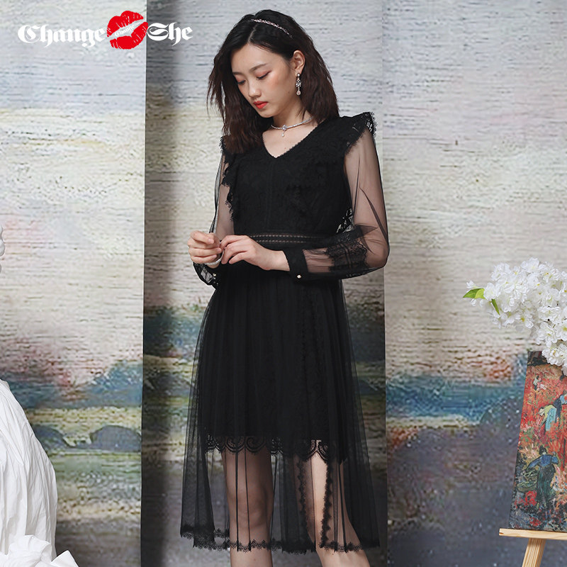 千细change she2020春季新款连衣裙 changeshe连衣裙