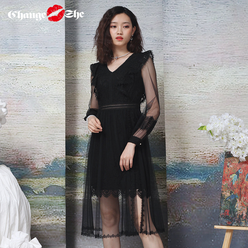 千细change she2020春季新款连衣裙 changeshe连衣裙