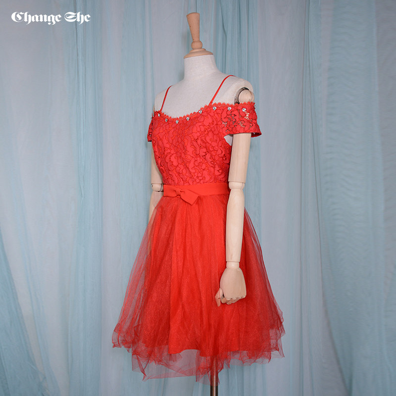 千细change she2020春季新款礼服裙 changeshe连衣裙