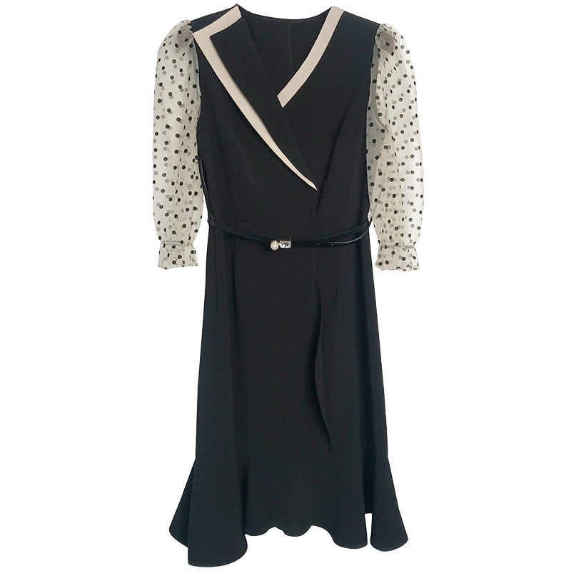 千细change she2020新款复古礼服裙 changeshe连衣裙