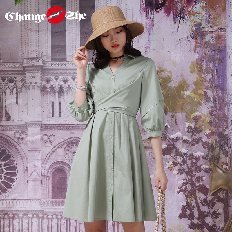 change she千细2020春季新款连衣裙 changeshe连衣裙