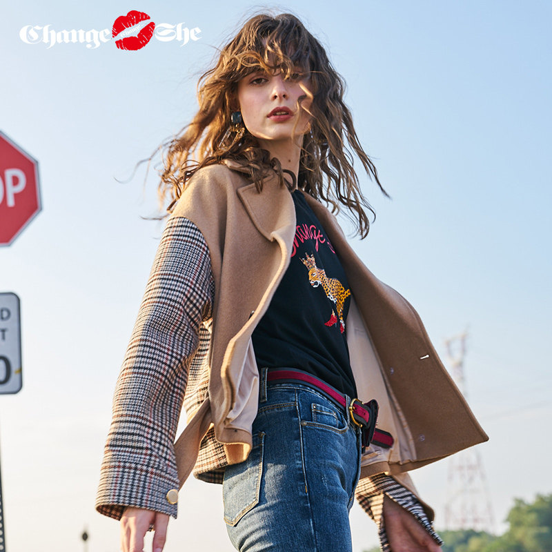 change she千细2020春季新款韩版 changeshe短外套