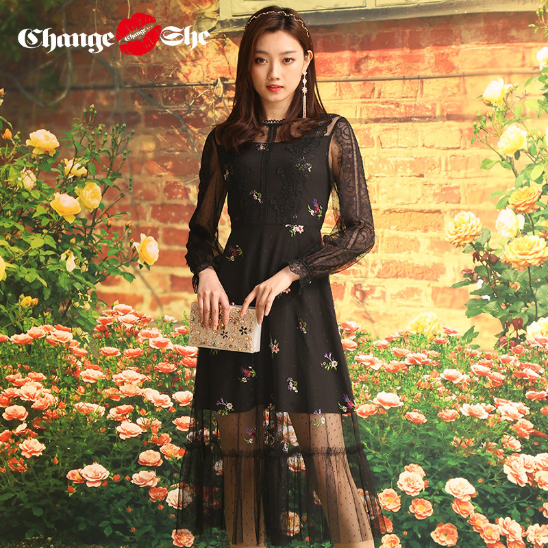 千细change she2020春季新款连衣裙 changeshe连衣裙