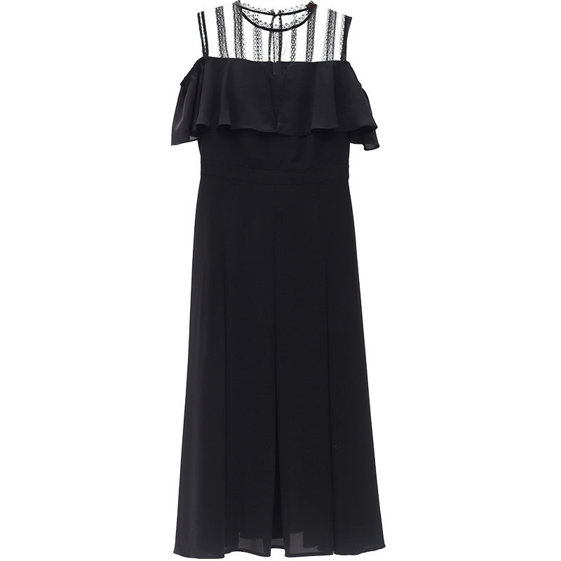 千细change she2020新款露肩雪纺 changeshe连衣裙