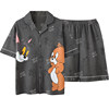 Men's Pajamas Summer Short Sleeve Shorts Cartoon Teen Casual Summer Thin Large Size Home Clothes Student Suit