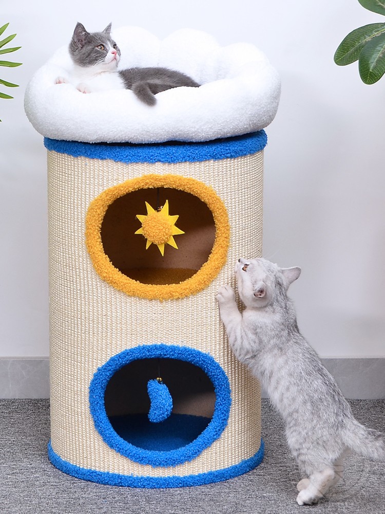 catry凯瑞星空猫爬架剑麻桶剑麻筒宠物猫咪用品猫玩具猫窝猫抓柱-图0