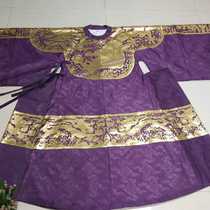 Hanfu to be expected to be big code Dingding to work Fear of gold makeup floras for a long and padded jacket with a round neck and a real silk floras