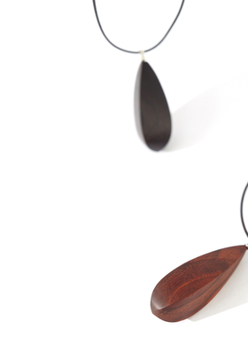 原创木质个性男女项链水滴造型