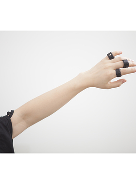 暗黑肌理酷帅风天然小众戒指