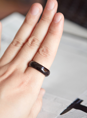 木戒指男士木质情侣黑檀吊坠手工