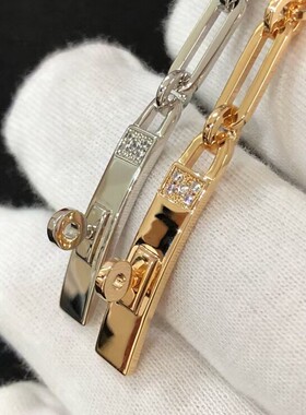 手链女生款轻奢小众精致银镀K金玫瑰金闺蜜链森系2025年新款饰品