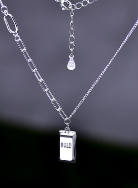 足银999纯银十字项链暴富防过敏