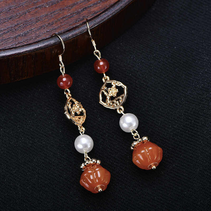 新中式花朵耳钩纯银小众气质耳环高级感国风旗袍汉服耳饰婚礼道具,淘宝优惠券,粉丝福利购,淘宝优惠卷