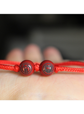 红色卡通朱砂生肖手链猪兔羊虎马狗猴鼠龙蛇鸡牛本命年三合六合