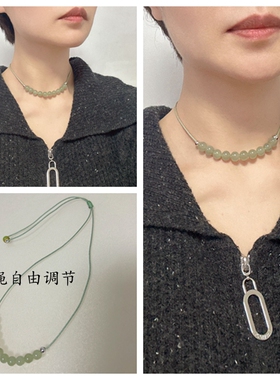 天然和田玉女简单项链原创