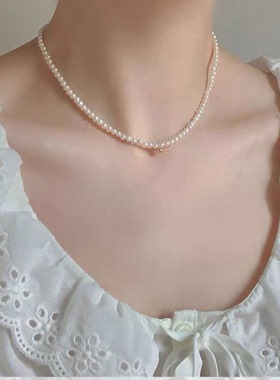 小米珠颈链锁骨女经典时尚简约