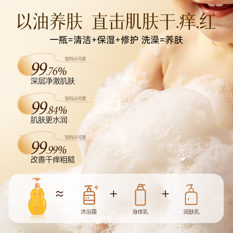 棒棒猪儿童沐浴油沐浴露宝宝专用二合一秋冬季婴儿洗澡沐浴身体油,淘宝优惠券,粉丝福利购,淘宝优惠卷