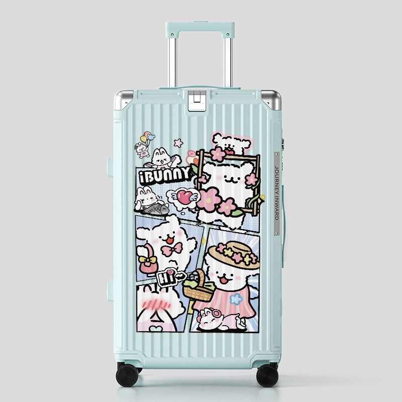 2026新款行李拉杆箱万向轮卡通男女初高中大学生24寸旅行线条小狗,淘宝优惠券,粉丝福利购,淘宝优惠卷