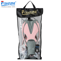 FISHFINE snorkeling trippel equipped mesh bag long footed webbed portable bag diving mirror breathing tube hand backpack bag