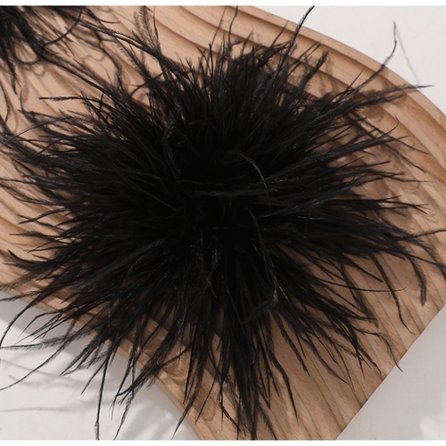 摩登舞发饰舞蹈演出头饰鸵鸟毛头花发夹F068 - 图2