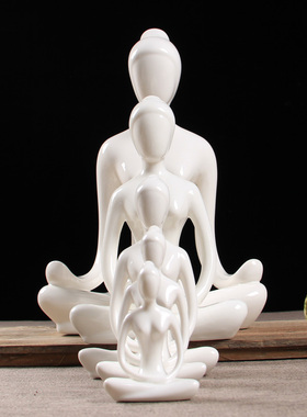 瑜伽人物送朋友家居客厅小摆件