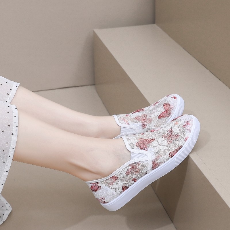 春夏新款老北京布鞋女网鞋平底透气网面休闲鞋蕾丝网眼百搭学生鞋,淘宝优惠券,粉丝福利购,淘宝优惠卷