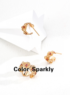 小众设计925银镀金小雏菊戒指