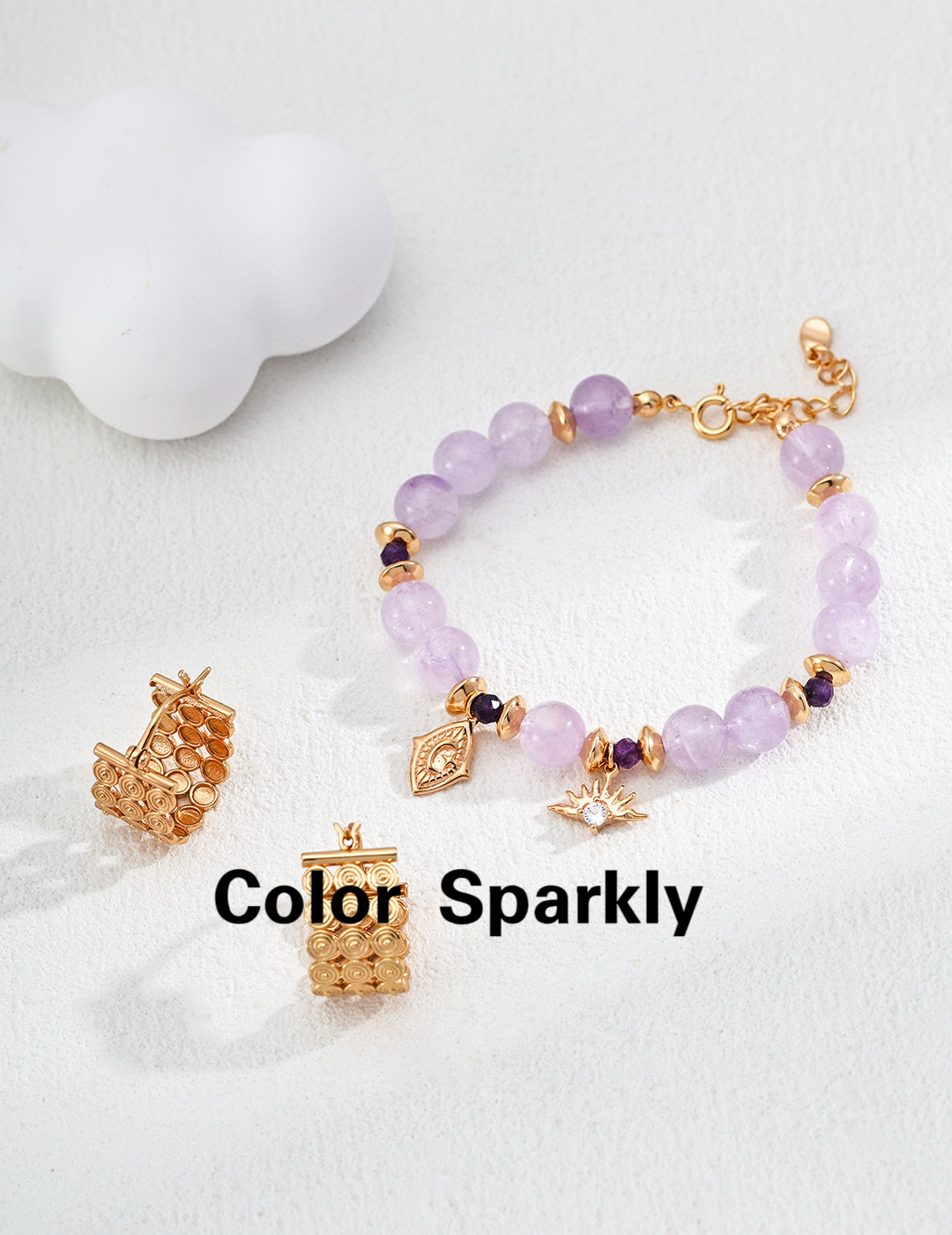 Color Sparkly 小众高级感轻奢时尚金属耳环女气质素圈新款耳环 - 图2