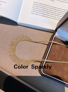 小众设计925银镀金流苏项链