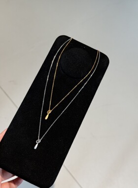 925银镀金水滴项链轻奢小众
