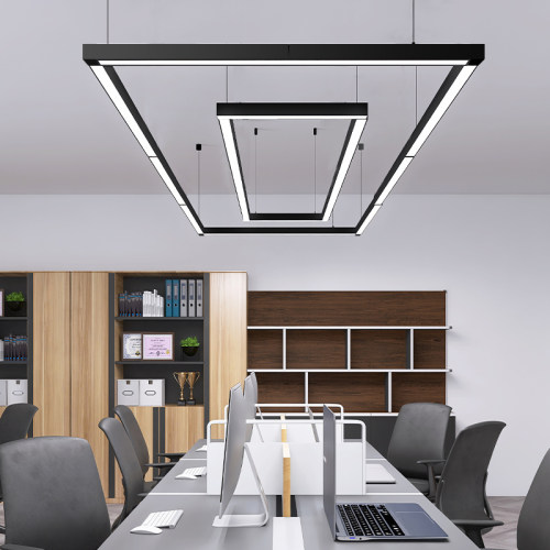 LED长条灯办公室条形吊灯超亮 超市健身房工业风造型商用方通灯具 - 图2