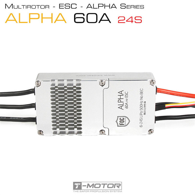 TMOTOR ALPHA 60A 24S 无人机多轴多旋翼电子调速器FOC正弦波电调 - 图0