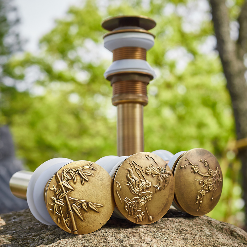 仿古加长螺纹下水器加厚台面超长排水大理石石头盆砖砌洗手池下水,淘宝优惠券,粉丝福利购,淘宝优惠卷