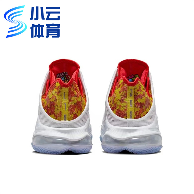 耐克Nike LeBron 19 LBJ詹姆斯19白红低帮实战篮球鞋 DQ8343-100 - 图0