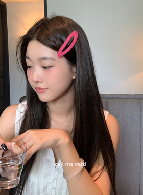 韩系醋酸镂空多巴胺色系侧边刘海碎发高级感BB夹时尚发饰