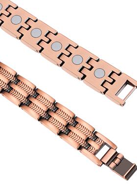 东莞手链厂镀红铜色手链个性复古磁性手链供应厂家代发麦穗磁石