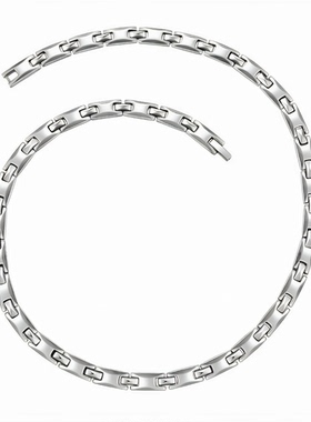 东莞饰品厂家 钢磁性手链磁石四合一元素 菱形中珠金色玫瑰金项链
