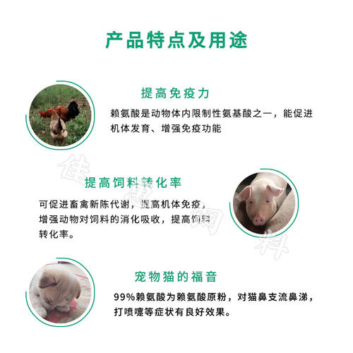 L-赖氨酸98.5%兽用饲料添加剂盐酸盐猪用养猪鸡用蛋鸡猪牛羊25KG - 图2