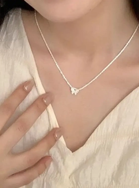 半熟恋人徐艺洋同款项链波光粼粼蝴蝶蝴蝶锁骨链精致高级珍珠发圈