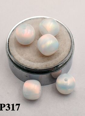 欧泊澳宝极光老型珠DIY散珠文珠配饰欧泊DIY手串手链佛串配珠